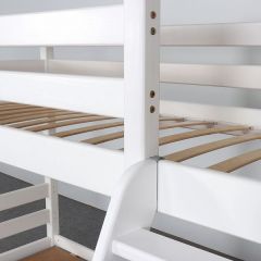АДЕЛЬ Кровать двухъярусная с наклонной лестницей (белый) в Ревде - revda.mebel24.online | фото 6