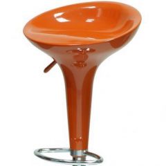 Барный стул Barneo N-100 Bomba оранжевый глянец в Ревде - revda.mebel24.online | фото 2