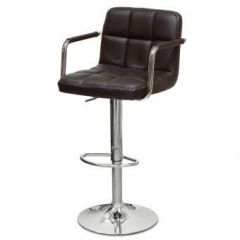 Барный стул Barneo N-69 Kruger Arm Темно-коричневый в Ревде - revda.mebel24.online | фото