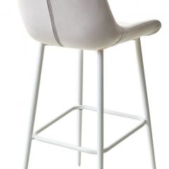 Барный стул ХОФМАН, цвет H-09 Светло-серый, велюр / белый каркас М-City в Ревде - revda.mebel24.online | фото 4