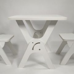Детский растущий стол-парта и два стула Я САМ "Умка-Дуо" (Белый) в Ревде - revda.mebel24.online | фото