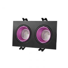 DK3072-BK+PI Встраиваемый светильник, IP 20, 10 Вт, GU5.3, LED, черный/розовый, пластик в Ревде - revda.mebel24.online | фото
