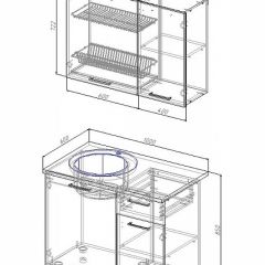 Кухонный гарнитур Жемчуг 1000 (Стол. 26мм) в Ревде - revda.mebel24.online | фото 2