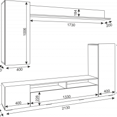 Гостиная Альфа (Белый/Белый глянец) в Ревде - revda.mebel24.online | фото 4