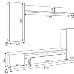 Гостиная Альфа (Дуб крафт золотой/Белый глянец) в Ревде - revda.mebel24.online | фото 2