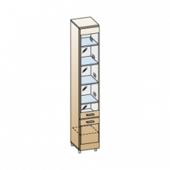 Гостиная Камелия Композиция 1 (Гикори Джексон темный) в Ревде - revda.mebel24.online | фото 3