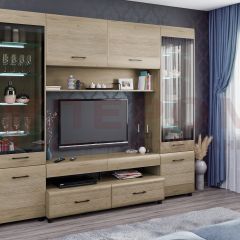 Гостиная Камелия Композиция 11 (Гикори Джексон светлый) в Ревде - revda.mebel24.online | фото