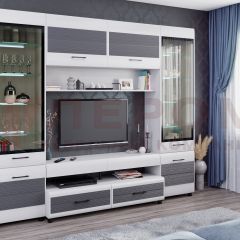 Гостиная Камелия Композиция 11 (Снежный ясень - серый) в Ревде - revda.mebel24.online | фото