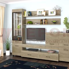 Гостиная Камелия Композиция 5 (Гикори Джексон светлый) в Ревде - revda.mebel24.online | фото