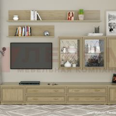 Гостиная Карина Композиция 10 (Гикори Джексон светлый) в Ревде - revda.mebel24.online | фото