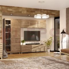 Гостиная Мелисса Композиция 10 (Гикори Джексон светлый) в Ревде - revda.mebel24.online | фото