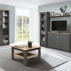 Гостиная Прованс (модульная) Диамант серый в Ревде - revda.mebel24.online | фото
