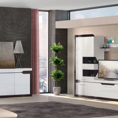 Гостиная Ронда 3 Белый глянец/венге в Ревде - revda.mebel24.online | фото