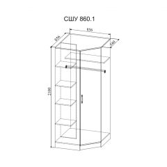 СОФИ Гостиная (модульная) дуб сонома/белый глянец в Ревде - revda.mebel24.online | фото 25