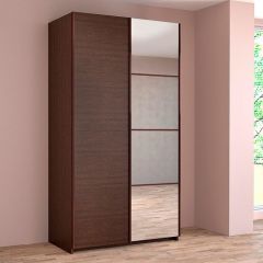 ИННЭС-5 Шкаф-купе 2-х дв. 1400 (1дв. Ф1 - венге, 1дв. Ф2 - зеркало) в Ревде - revda.mebel24.online | фото