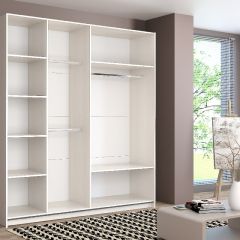 ИННЭС-5 Шкаф-купе 2-х дв. 2000 (2дв. Ф1 - бодега белая) в Ревде - revda.mebel24.online | фото 2