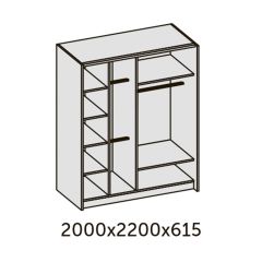 ИННЭС-5 Шкаф-купе 2-х дв. 2000 (2дв. Ф1 - венге) в Ревде - revda.mebel24.online | фото 3