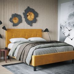 Интерьерная кровать Сириус с П/М (1400) в Ревде - revda.mebel24.online | фото