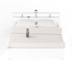 Камелия Кровать 1800, цвет белый, ШхГхВ 183,5х217х78,2 см., сп.м. 1800х2000 мм., без матраса, основание есть в Ревде - revda.mebel24.online | фото 2