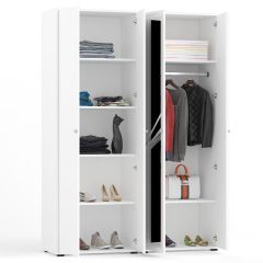 Камелия Шкаф 4-х створчатый, цвет белый, ШхГхВ 160х48х220 см., универсальная сборка, можно использовать как два отдельных шкафа в Ревде - revda.mebel24.online | фото 5