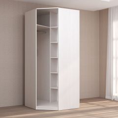 Кэт-4 Шкаф угловой (1 дв зерк) (МДФ Бодега белая) в Ревде - revda.mebel24.online | фото 2