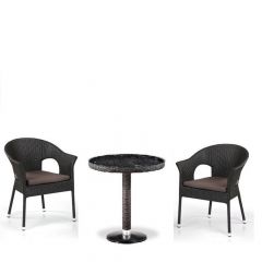 Кофейны комплект плетеной мебели T601/Y79A-W53 Brown (2+1) в Ревде - revda.mebel24.online | фото 1