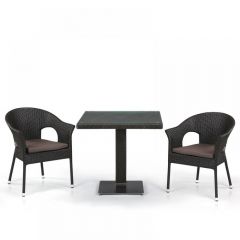Кофейный комплект плетеной мебели T605SWT/Y79A-W53 Brown (2+1) в Ревде - revda.mebel24.online | фото