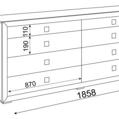 Комод большой Глэдис М27 (ЯШС/Белый) в Ревде - revda.mebel24.online | фото 2