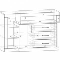 Комод Марокко (Ясень Шимо светлый) в Ревде - revda.mebel24.online | фото 2