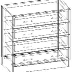 СОФИЯ Комод К800 (венге/дуб белфорт) в Ревде - revda.mebel24.online | фото 3