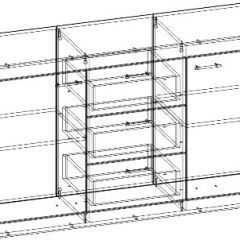 СОНАТА КС-1500 Комод (Дуб сонома/Белый глянец) в Ревде - revda.mebel24.online | фото 2