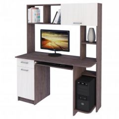 Компьютерный стол №14 (Анкор белый/Анкор темный) в Ревде - revda.mebel24.online | фото 2