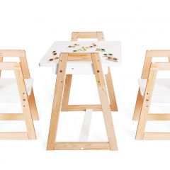Комплект детской мебели стол и  два стула Я САМ "Лофт-Дуо" (Белый) в Ревде - revda.mebel24.online | фото 1