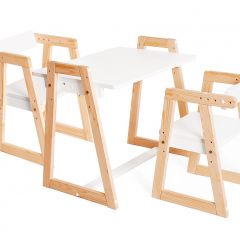 Комплект детской мебели стол и  два стула Я САМ "Лофт-Дуо" (Белый) в Ревде - revda.mebel24.online | фото 2