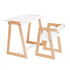Комплект детской мебели стол и  два стула Я САМ "Лофт-Дуо" (Белый) в Ревде - revda.mebel24.online | фото 8