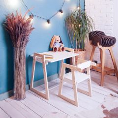 Комплект детской мебели стол и  два стула Я САМ "Лофт-Дуо" (Белый) в Ревде - revda.mebel24.online | фото 10