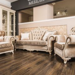 Комплект мягкой мебели Патрисия (серый глянец) в Ревде - revda.mebel24.online | фото