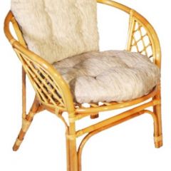 Кресло Багама, подушки светлые обычные шенил (Мёд) в Ревде - revda.mebel24.online | фото