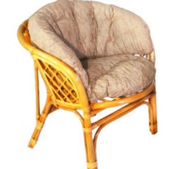 Кресло Багама, подушки светлые полные шенил (Мёд) в Ревде - revda.mebel24.online | фото 1