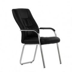 Кресло Barneo K-15 для посетителей и переговорных (черный) в Ревде - revda.mebel24.online | фото