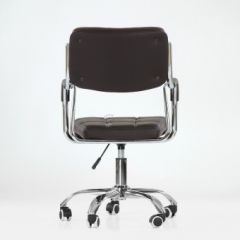 Кресло Barneo K-29 на колесиках (коричневая экокожа) в Ревде - revda.mebel24.online | фото 3