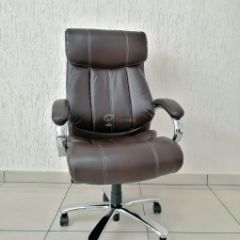 Кресло Barneo K-303 для руководителя (коричневая экокожа) в Ревде - revda.mebel24.online | фото