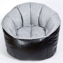 Кресло бескаркасное Релакс Люкс (Серый/Черный) в Ревде - revda.mebel24.online | фото