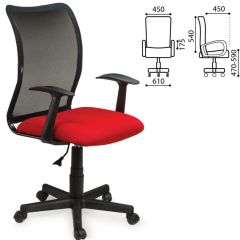 Кресло BRABIX "Spring MG-307" (красное/черное TW) 531405 в Ревде - revda.mebel24.online | фото 2