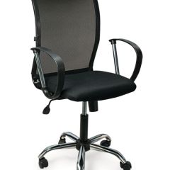 Кресло BRABIX "Spring MG-308" (хром, ткань черная) 531403 в Ревде - revda.mebel24.online | фото