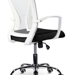 Кресло BRABIX "Wings MG-306" (пластик белый, хром, сетка, серое/черное) 532010 в Ревде - revda.mebel24.online | фото 4
