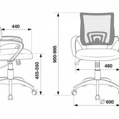 Кресло Бюрократ CH-695N/R/TW-11 красный TW-35N черный TW-11 в Ревде - revda.mebel24.online | фото 3