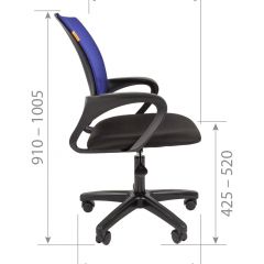 Кресло для оператора CHAIRMAN 696  LT (ткань стандарт 15-21/сетка TW-04) в Ревде - revda.mebel24.online | фото 5