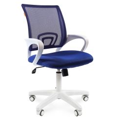 Кресло для оператора CHAIRMAN 696 white (ткань TW-10/сетка TW-05) в Ревде - revda.mebel24.online | фото