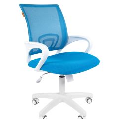 Кресло для оператора CHAIRMAN 696 white (ткань TW-43/сетка TW-34) в Ревде - revda.mebel24.online | фото
